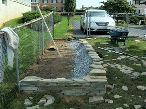 Natural Stone Walls/Patio Install