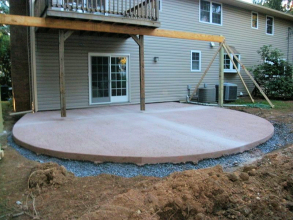 Concrete Patio, Natural Stone Wall, Landscape & Lawn Install/Construction