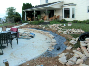 Natural Stone Wall Construction - Laury's Station, PA