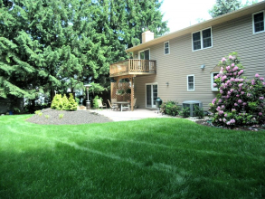 Concrete Patio, Natural Stone Wall, Landscape & Lawn Install/Construction