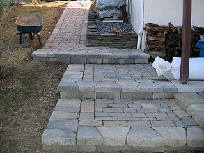 Paver Walkway/Natural Stone Wall Install - Northampton, PA